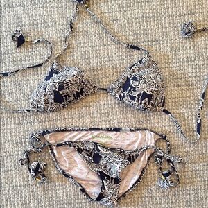 Lilly Pulitzer Navy and White Bikini